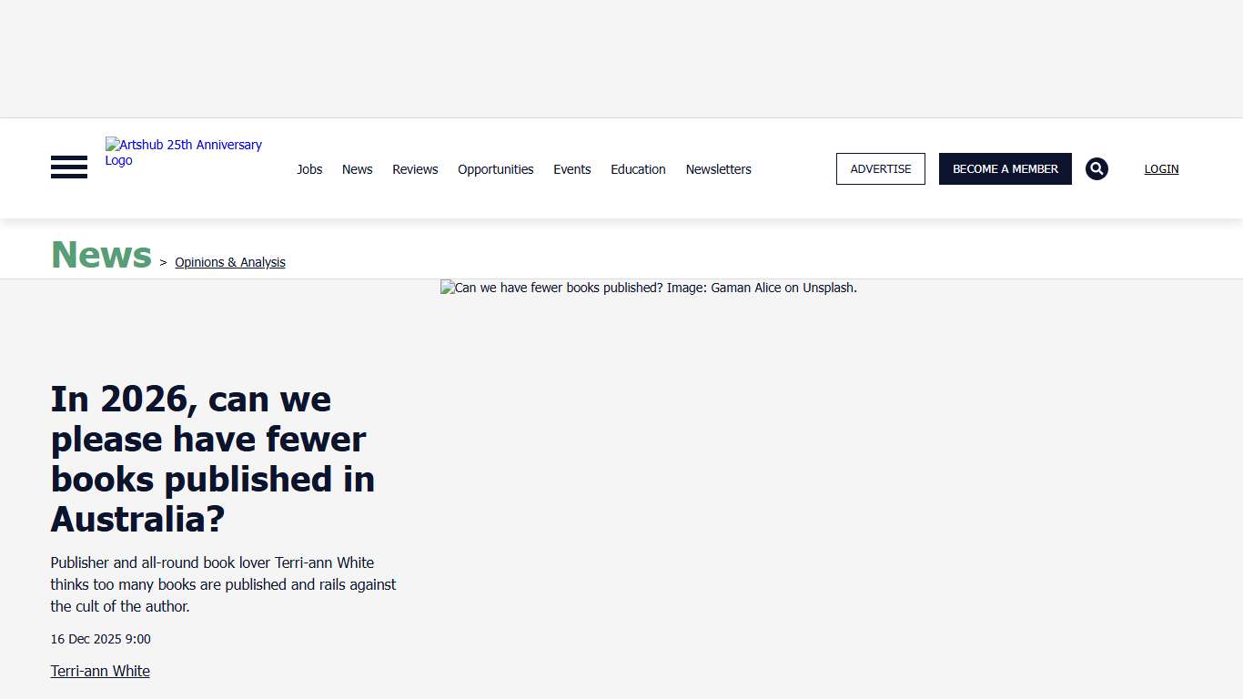 In 2026, can we please have fewer books published in Australia?